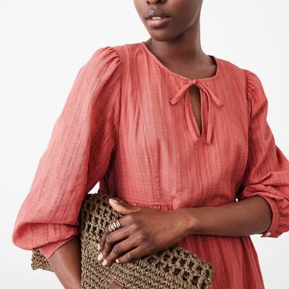 Bananna Republic NWT Cottagecore Mini Shift Dress in Dusty Cedar [size M] - Picture 10 of 10